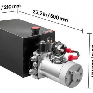 Hidraulikus szivattyú 12V DC, 15 L tartály – egyszeres működésű, 22 MPa, 3,4 l/perc