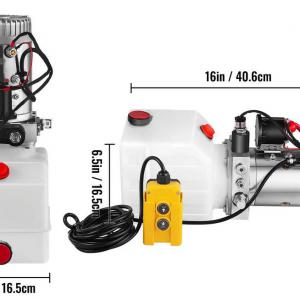 Hidraulikus Szivattyú 12V DC  tartály kapacitás 4 liter Egyszeres működésű