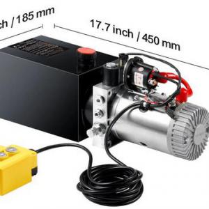 Hidraulikus Szivattyú 12V DC  tartály kapacitás 4 liter Egyszeres működésű