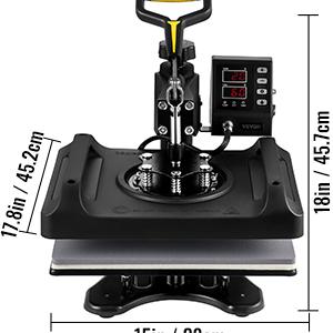 Hőprés gép 29x38 cm  cm-es munkafelülettel,6 az 1-ben, 1000 W teljesítménnyel