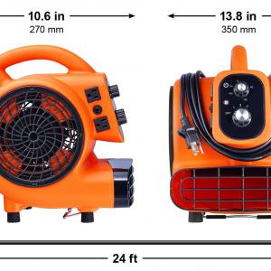 Hordozható hűtőventilátor, turbóventilátor  1350 fordulat/perc, 500 W