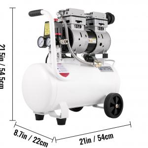 Hordozható, olajmentes légkompresszor 25 literes acéltartállyal, 750 W teljesítménnyel