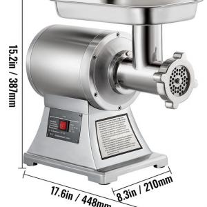 Húsdaráló 22-es, rozsdamentes acélból, 1100 W, 150 kg/óra, 54 mm adagolócső – professzionális darálógép
