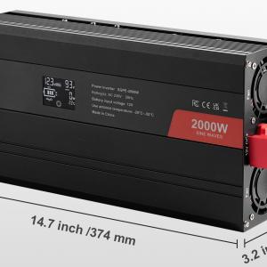 Inverter 2000W, 230V, LCD Távirányítóval