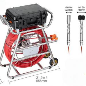 Ipari Csatornavizsgáló kamera – 100 m félmerev kábel, 25,6 cm (10,1”) érintőképernyős kijelző, 512 Hz-es jelküldő, távolságmérő, 12 LED-es megvilágítás, 32 GB memóriakártya, IP67 védettség