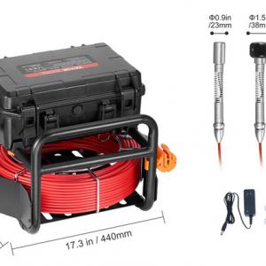 Ipari csatornavizsgáló kamera – 50 m kábel, 10,1” HD kijelző, IP68 vízálló önszintező kamerafej és 512 Hz-es helymeghatározás