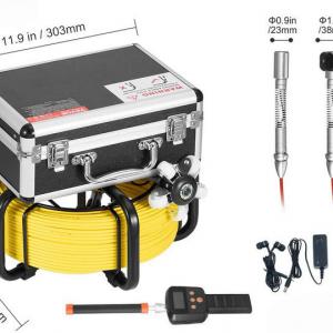 Ipari csatornavizsgáló kamera 50m ⌀23 mm 1080P 9" kijelző, 512 Hz helymeghatározó