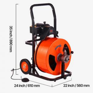 Ipari csőtisztító gép, csőgörény csatornatisztító gép – Lefolyótisztító gép, 30 m × 19 mm kábel, automatikus adagolással