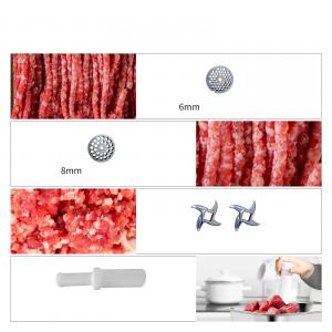 Ipari elektromos hentes húsdaráló rozsdamentes acélból, 1100 W, 150 kg/óra, 54 mm adagolócső – professzionális darálógép