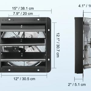 Ipari elszívó ventilátor, szellőztető – 305 mm, 40 W