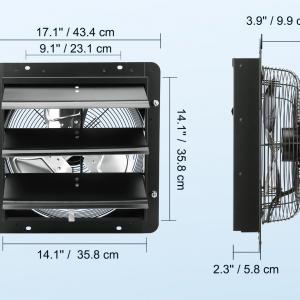 Ipari elszívó ventilátor, szellőztető – 356 mm, 30 W