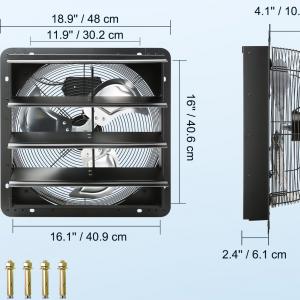 Ipari elszívó ventilátor, szellőztető –  406 mm, 70 W