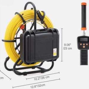 Ipari endoszkópos csatorna- és csővizsgáló kamera 512 Hz-es jeladóval, 23 cm-es 720p felbontású kijelzővel és 91 méteres kábellel