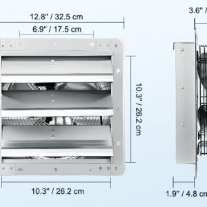 Ipari fém elszívó ventilátor – 262 mm - 27 W