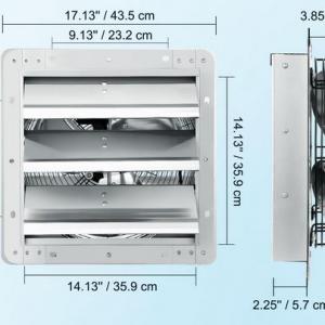 Ipari fém elszívó ventilátor – 435 mm -  50 W