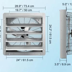 Ipari fém elszívó ventilátor – 615 mm, 115 W, 4800 m³/h légszállítással