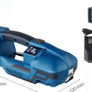 Ipari  pántológép – PP/PET pántszalaghoz, 600–3200 N feszítőerővel, 2×4000 mAh akkumulátorral