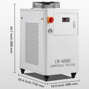 Ipari vízhűtő CW-6000, 1500 W-os kompresszorral, 15 literes tartállyal, 65 l/perc maximális áramlási sebességgel, CO₂ lézergravírozó gépekhez