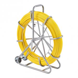 Kábel behúzó, berudaló, behúzó szál kerekes kerettel, üvegszálas 200 m (6,35 mm)