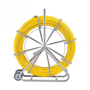 Kábel behúzó, berudaló, behúzó szál kerekes kerettel, üvegszálas 200 m (6,35 mm)