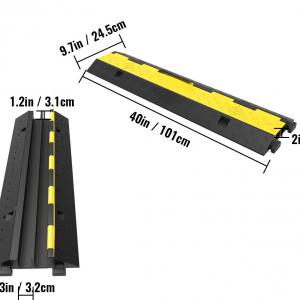 Kábelvédő rámpa padlóhíd 3db  101 x 24,5 x 5 cm 2 csatornás