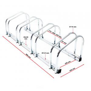 Kerékpártároló, kerékpártartó, bicikli tároló fém 4 állásos