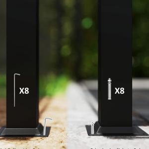 Kerti pergola 3 × 3 m, krémfehér, kihúzható sínrendszeres tetővel, mágneszáras rögzítéssel, UPF 30+ UV-védelmű PA-bevonatú poliészter ponyvával és megerősített porfestett acélvázzal