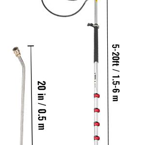 Készlet magasnyomású mosóhoz teleszkópos mosó adapter  1,5-6 m