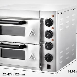 Két szintes  pizzasütő – 35,5 cm átmérő, 50-350 °C hőmérséklet-tartomány