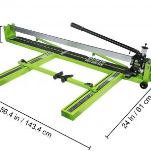 Kézi csempevágó – max. vágási hossz: 1200 mm  vágási vastagság: 6–15 mm  lézeres pozicionálás  teljes acél váz