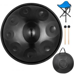 Kézi Dob D-moll 9 Hang 56 cm fekete