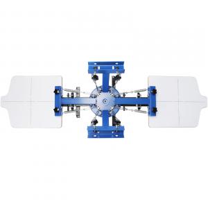 Kézi szitanyomó gép, textilnyomó karusszel  4  állomás, 2 db asztal