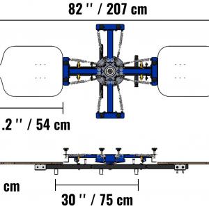 Kézi szitanyomó gép, textilnyomó karusszel  4  állomás, 2 db asztal