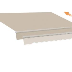 Kihúzható Napellenző kézi karral – 3,95 × 2,45 m, bézs