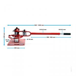 Kompakt hajlítógép 255 x 1250 mm, 7 Szerszám, 25,4-76,2 mm