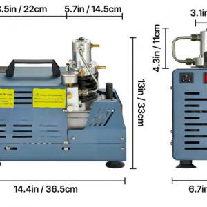 Kompresszor, 300 bar, 230 V, 1800 W, kézi leállítás
