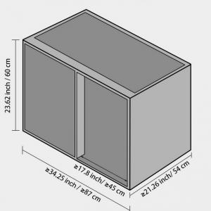 Konyhaszekrény-rendező, 2 szint, kihúzható sarkok, 4 polc