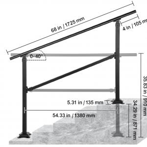 Kovácsoltvas lépcsőkorlát – Szélesség: 172,5 cm, Magasság: 83,5 cm