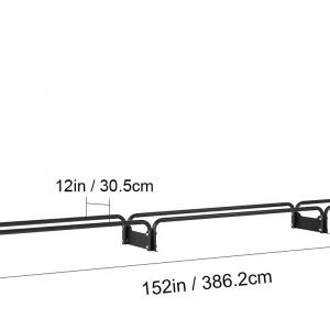 Kültéri tűzifatároló állvány (152 × 36 × 117 cm) –vízálló huzattal, UV-álló fedéssel