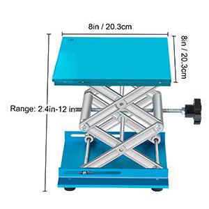 Laboratóriumi ollós emelő 20x20 cm 40 kg teherbírású alumínium laboremelő