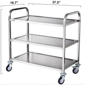 Laboratóriumi orvosi kocsi rozsdamentes acél 94 × 49 × 94 cm