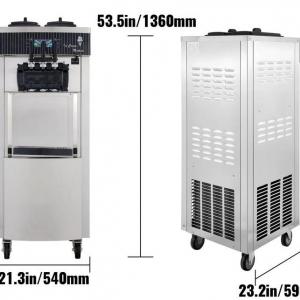 Lágyfagylaltgép 20–28 liter/óra teljesítmény, 2200 W, tartály 2x6 liter