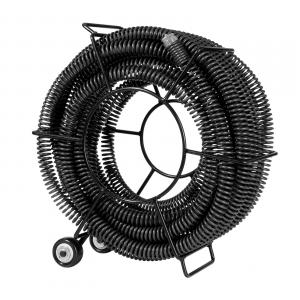 Lefolyótiszítító, csőtisztító kábel, spirál csomag vágófejjel 18 m átmérő 30 mm