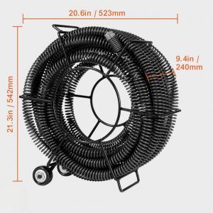 Lefolyótiszítító, csőtisztító kábel, spirál csomag vágófejjel 18 m átmérő 30 mm