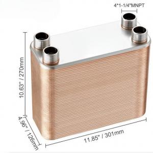 Lemezes hőcserélő – 316L rozsdamentes acél kivitel, nagy hatékonyságú hőátadás, vákuumforrasztott, ipari felhasználásra