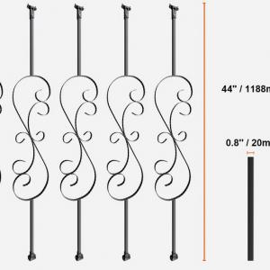 Lépcső korlátoszlop 5 db-os S alakú horganyzott acél