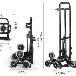 Lépcsőjáró kézikocsi, molnárkocsi terhelhetőség 208 kg