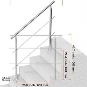 Lépcsőkorlát  rozsdamentes acél 120 cm