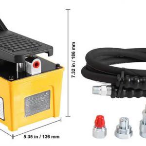 Levegős hidraulikus lábpumpa, 1,6 l, 700 bar sárga