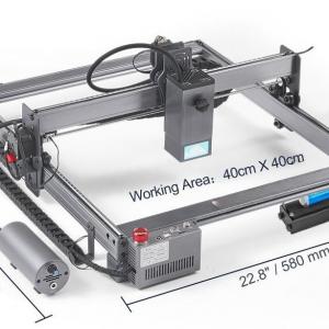 Lézervágó és Gravírozó Gép 20W,  400x400 mm-es munkaterülettel